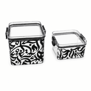 Arabesque clip lock canisters