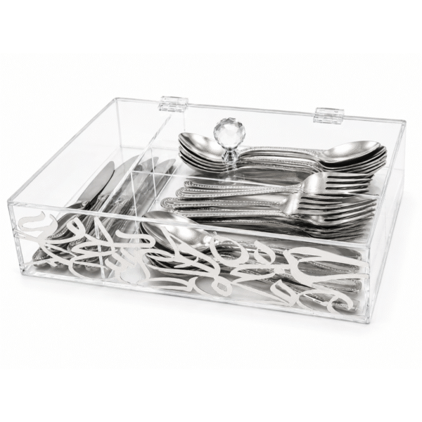 35 Acrylic cutlery box