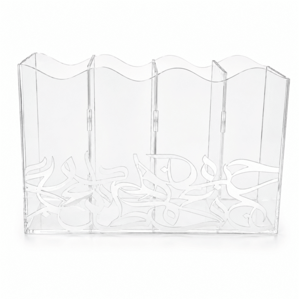 46 acrylic wavy cutlery box