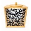 Arabesque Wooden Storage Canister