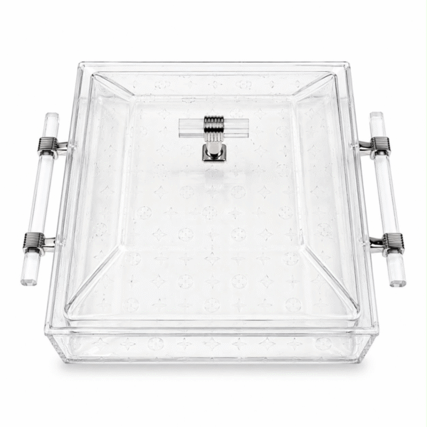 SQUARE ACRYLIC DOMES LV/GOLD SPRINKLES