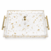 RECTNGLE ACRYLIC DOMES LV/GOLD SPRINKLES LARGE