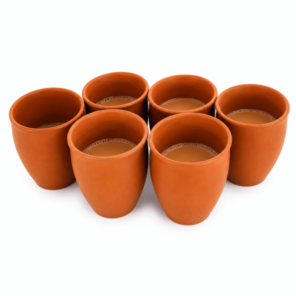 Matka Chai Cups 180–200ml – Set of 6 | Gift Boxed Traditional Clay Cups