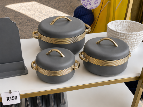 Hot pot set - grey set of 3