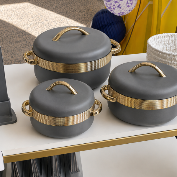 Hot pot set - grey set of 3