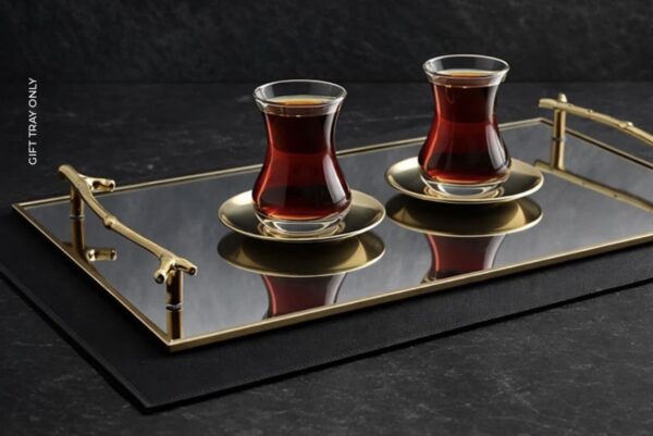 MIRROR TRAY WITH BRANCH HANDLE