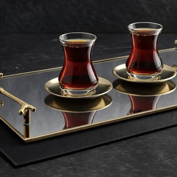 MIRROR TRAY WITH BRANCH HANDLE