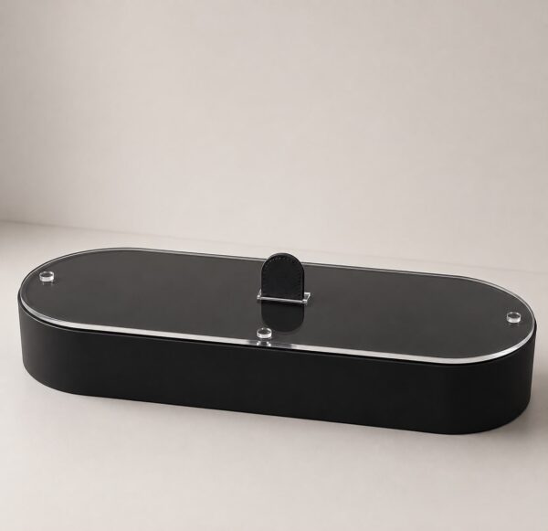 WhatsApp Image 2026-08-11 at 3.18.21 PM (2) Eclipse Elongated Display Showcase With Lid-Black