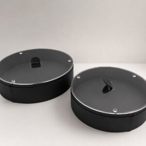 Eclipse Orbit Display Showcase Set of 2 With Lid Black