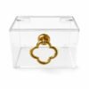 Acrylic Clover Handle Keepsake Box