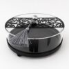 Layali Arabesque Round Serving Box-Black