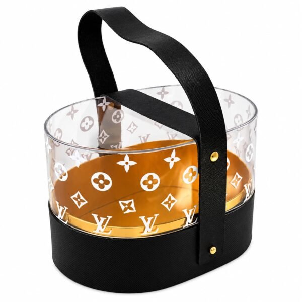 LV Acrylic Container With Black Strap